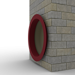 Откос радиусный 0,45 мм (RAL 3004 ) c порошковым покрытием