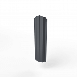 Штакетник оцинкованный с полимерным покрытием П-образный фигурный 0,5х100мм RAL 7024