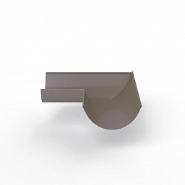 Угол 90 градусов водосточного желоба оцинкованный порошок ф150х400х400мм RAL 7048