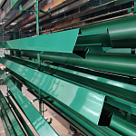 Конек фигурный 0,45 мм RAL 6015 оцинкованный, с порошковым покрытием