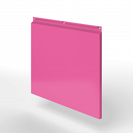 Фасадная металлокассета закрытого типа оцинкованная с порошковым покрытием 0,7x380х815мм RAL 4003 Вересково-фиолетовый