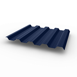 Профнастил НС44 (RAL 5003) 0,45х1047мм оцинкованный, с полимерным покрытием (Полиэстер)