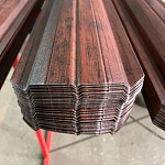 Штакетник полукруглый металлический оцинкованный с полимерным покрытием 0,4х100мм полукруглый фигурный RAL 1014