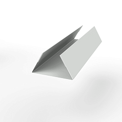 Планка стыковочная составная нижняя для фальцевой кровли оцинкованная с порошковым покрытием 0,45мм ширина менее 625 мм RAL 9003