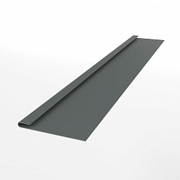 Планка завершающая для металлосайдинга экобрус оцинкованная с порошковым покрытием 0,45мм ширина менее 625 мм RAL 7005