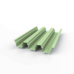 Профнастил Н114 - 1х646мм (RAL 6019) оцинкованный, с полимерным покрытием (полиэстер)