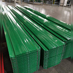 Штакетник прямоугольный оцинкованный с полимерным покрытием 0,45х118мм прямоугольный фигурный RAL 1014