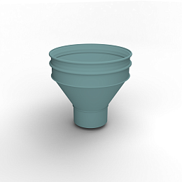 Воронка водосточная ф200х350мм (RAL 6034) водосборная, c порошковым покрытием