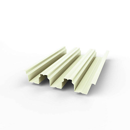 Профнастил Н114 - 1х646мм (RAL 9016) оцинкованный, с полимерным покрытием (полиэстер)