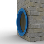 Откос радиусный 0,5 мм (RAL 5015) c порошковым покрытием