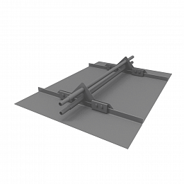 Снегозадержатель трубчатый плоскоовальный 3000мм фальц 25-1,0-1,5-3 оцинкованная сталь с порошковым покрытием RAL 7004