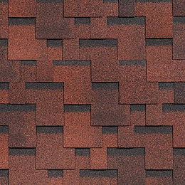 Гибкая черепица Шинглас Финская Аккорд красный