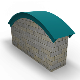 Парапет радиусный 0,45 мм (RAL 5021) полиэстер