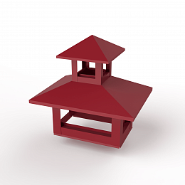 Дымник на трубу двойной оцинкованный с полимерным покрытием до 2800мм RAL 3003