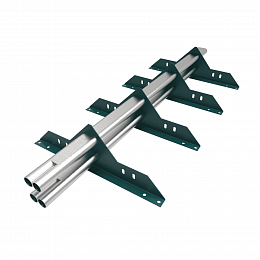 Снегозадержатель трубчатый плоскоовальный 3000мм универсальный 40x20-1,0-1,5-3 оцинкованная сталь с порошковым покрытием RAL 5021
