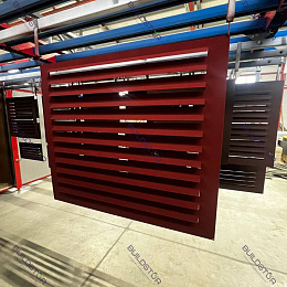 Вентиляционная решетка 600х400 наружная оцинк. порошок 0.7мм RAL 3005