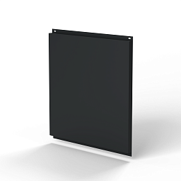 Фасадная металлокассета 530x530 (RAL 7021) открытого типа, с порошковым покрытием 0,7 мм