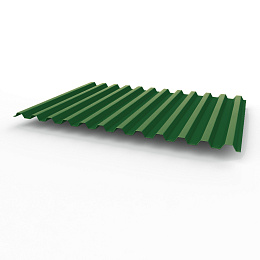 Профнастил С21 0,55х1051мм (RAL 6035) оцинкованный, с полимерным покрытием (полиэстер)