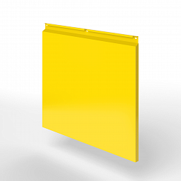 Фасадная металлокассета закрытого типа оцинкованная с порошковым покрытием 0,7x600х1270мм RAL 1021 Рапсово-жёлтый