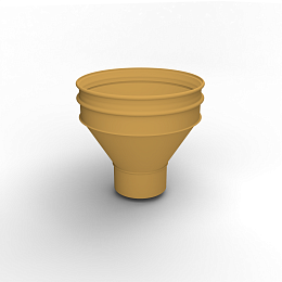 Воронка водосточная ф100х350мм (RAL 1017) водосборная, c порошковым покрытием