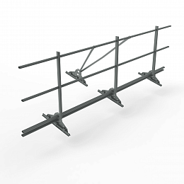 Ограждение кровельное функция снегозадержатель фальц 3000мм 1200-25-1-2-3 холоднокатанная сталь с порошковым покрытием RAL 7005