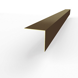 Планка угла внешнего RAL 8028 оцинкованная c порошковым покрытием 0,45мм