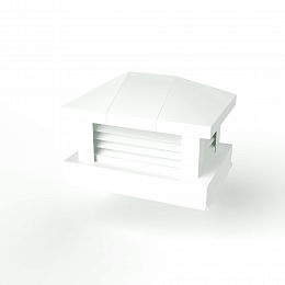 Дымник на трубу с жалюзи оцинкованный с полимерным покрытием до 1600мм RAL 9003