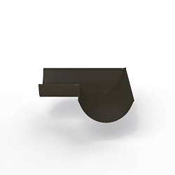 Угол 90 градусов водосточного желоба оцинкованный порошок ф150х400х400мм RAL 6022