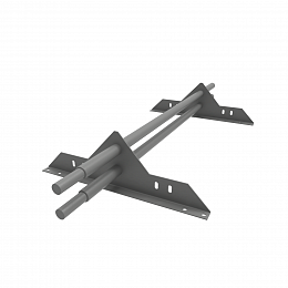 Снегозадержатель трубчатый плоскоовальный 3000мм универсальный 25-1,0-1,5-4 оцинкованная сталь с порошковым покрытием RAL 9006