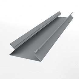 Планка угла внутреннего составная верхняя для металлосайдинга блокхаус оцинкованная  с полимерным покрытием 0,45мм RAL 7004