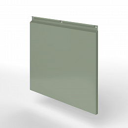 Фасадная металлокассета закрытого типа оцинкованная с порошковым покрытием 0,7x1165х550мм RAL 7033 Цементно-серый