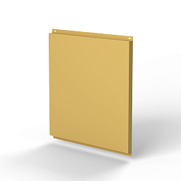 Фасадная металлокассета 795x530 (RAL 1002) открытого типа, с порошковым покрытием 0,7 мм