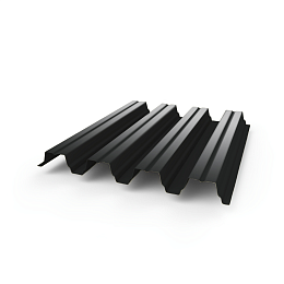 Профнастил Н75 - 0,65 (RAL 9011) с полимерным покрытием (полиэстер)