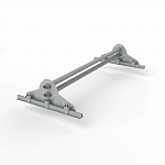 Снегозадержатель трубчатый плоскоовальный 3000мм фальц 40x20-1,0-1,0-3 оцинкованная сталь с порошковым покрытием RAL 7004