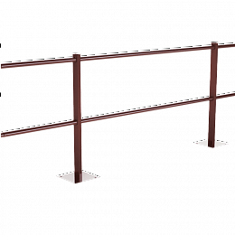 Ограждение кровельное парапетное 600-25-1-1,5-2 холоднокатанная сталь с порошковым покрытием RAL 3009
