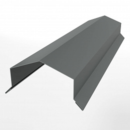 Заборный парапет с капельником угловой оцинкованный с порошковым покрытием 0,45мм RAL 7005