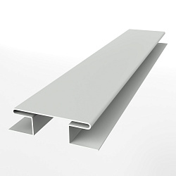 Планка h образная стыковочная сложная для металлосайдинга экобрус оцинкованная  с порошковым покрытием 0,45мм ширина менее 625 мм RAL 9003