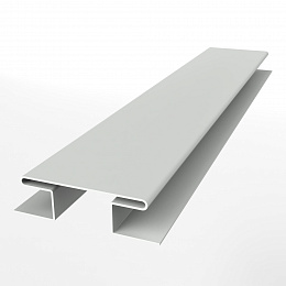 Планка h образная стыковочная сложная для металлосайдинга экобрус оцинкованная  с порошковым покрытием 0,45мм ширина менее 625 мм RAL 9003