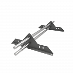 Снегозадержатель трубчатый плоскоовальный 3000мм универсальный 25-1,0-1,5-4 оцинкованная сталь с порошковым покрытием RAL 9006