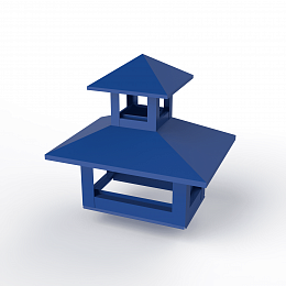 Дымник на трубу двойной оцинкованный с полимерным покрытием до 2000мм RAL 5005