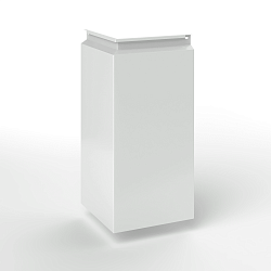 Фасадная металлокассета угловая закрытого типа оцинкованная с порошковым покрытием 0,7мм RAL 9010