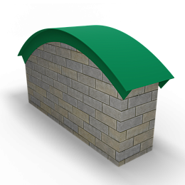 Парапет радиусный 0,45 мм (RAL 6024) полиэстер