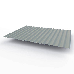 Профнастил С15 (RAL 9006) полиэстер 0,45х1180мм