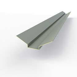 Ендова верхняя фигурная 0,45 мм (RAL 7042) оцинкованная c порошковым покрытием