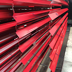 Карнизная планка RAL 3000 оцинкованная c порошковым покрытием 0,45мм