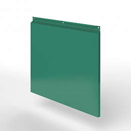 Фасадная металлокассета закрытого типа оцинкованная с порошковым покрытием 0,7x430х915мм RAL 6000 Патиново-зелёный