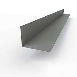 Планка угла внутренняя RAL 7037 оцинкованная c порошковым покрытием 0,45мм