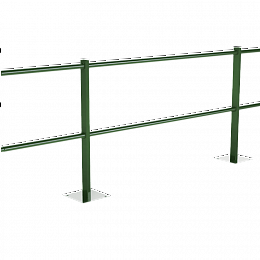 Ограждение кровельное парапетное 600-25-1-1,5-2 холоднокатанная сталь с порошковым покрытием RAL 6002