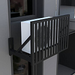 Корзина для кондиционера c вертикальными ламелями без боковых панелей Тип 4 все цвета RAL