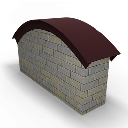 Парапет радиусный 0,45 мм (RAL 3007) полиэстер